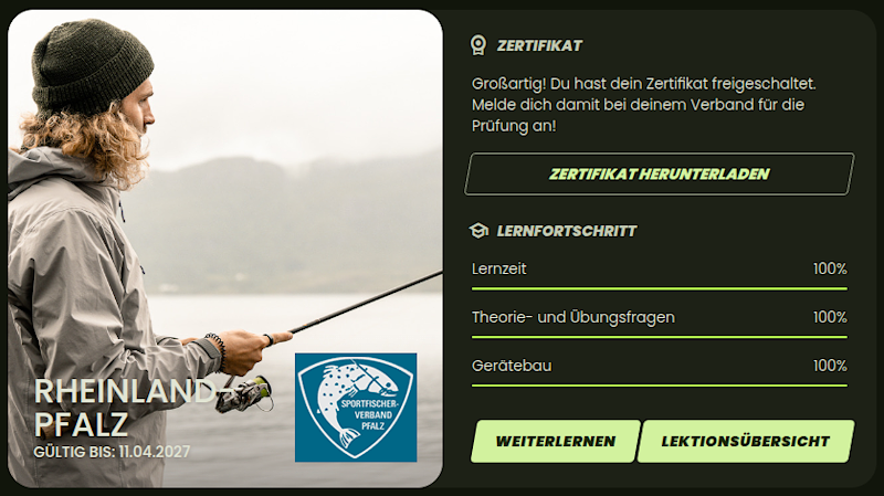 Zertifikat herunterladen Button